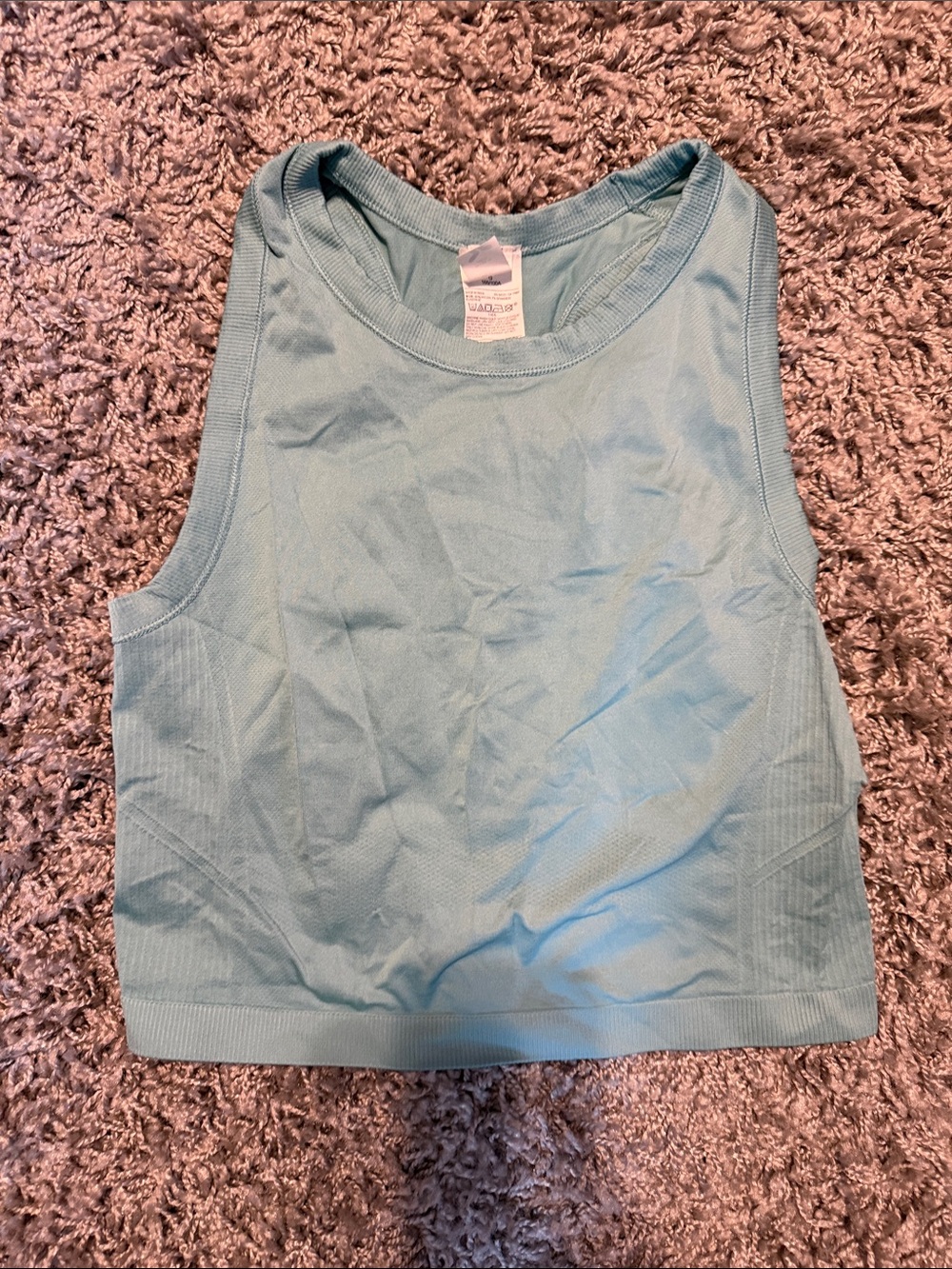 Old Navy Light Blue Ribbed Tank Crop Top